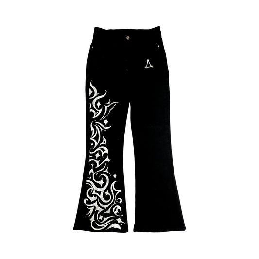 Ace of Clubs - Bell Bottom Denim Trouser (Sterling Silver Coated)