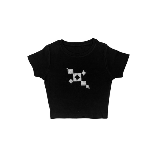 Ace of Spades - Slim Fit Crop Top (Pure Silver Coated)